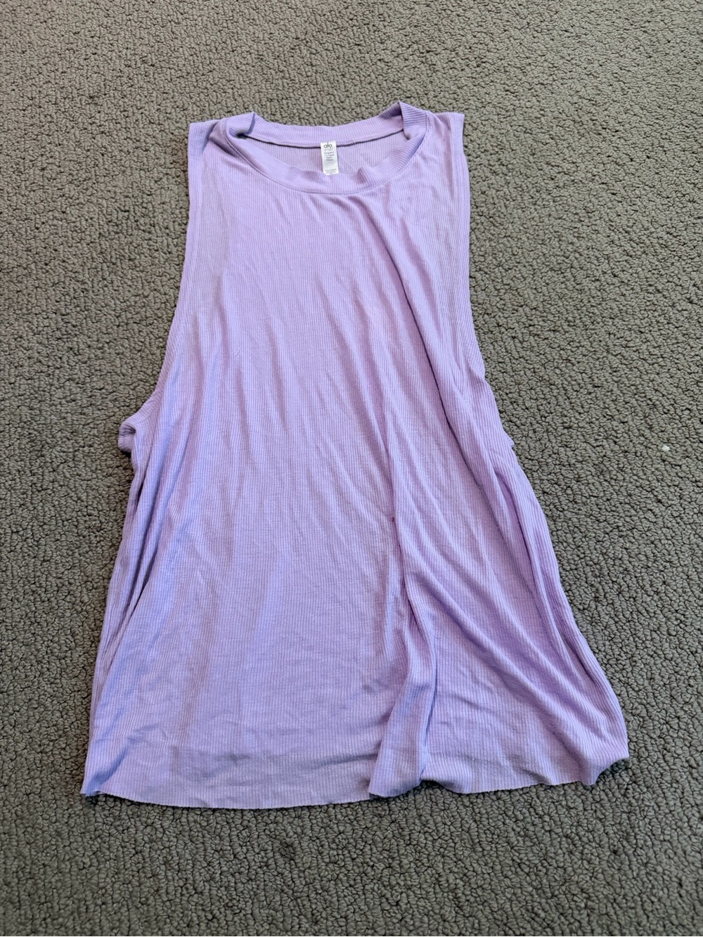 ALO Yoga Lavender Ribbed Muscle Tank